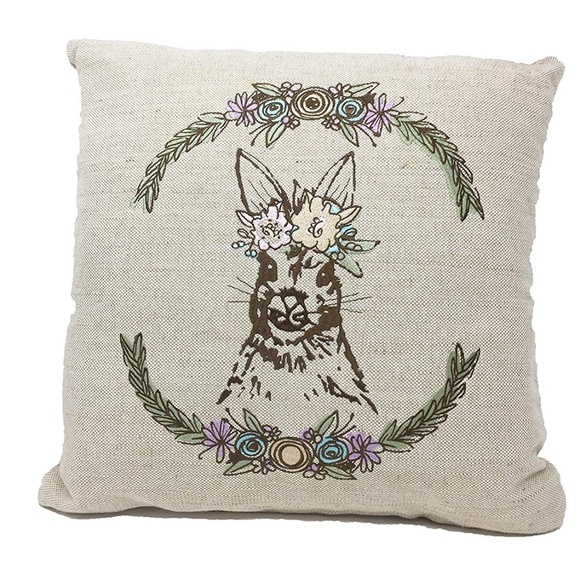 CLOSET CLOSING Rabbit Forest Creature Throw Pillow - Picture 1 of 1